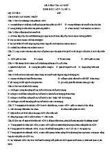 Đề kiểm tra 1 tiết môn Sinh học Lớp 12 - Đề 1